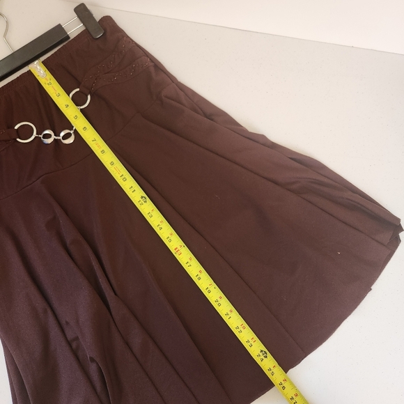 Y2K Vintage Brown Hankerchief Skirt Whimsygoth 90s Fairycore Goth Size Medium - Picture 8 of 9